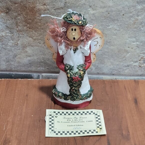 Designs by Diana Angel 2812 Holding Candle Figurine Red Hair 1991 - Picture 1 of 12